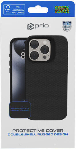 Prio Protective Back Cover Plastic / Silicone Black for Galaxy S24+
