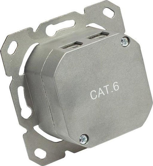Good Connections Doppelter Netzwerksteckdose RJ45 Ohne Rahmen Typ Cat6 GC-N0052