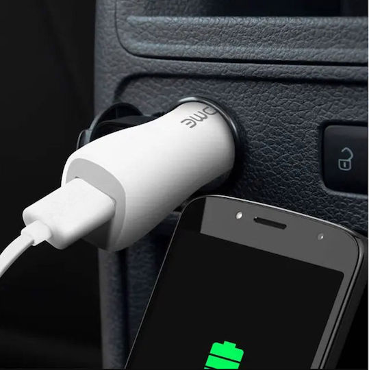 Auto Gs Зарядно за кола с един Порт: 1xUSB заедно с Кабел Lightning Бял Цвят