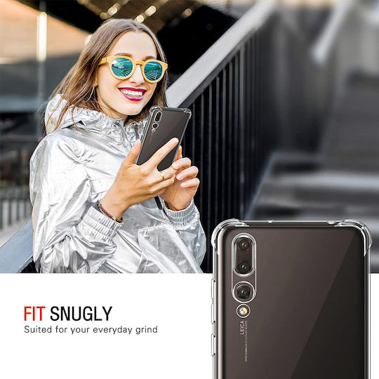 Techsuit Shockproof Clear Umschlag Rückseite Silikon Transparent (Huawei P20 Pro)
