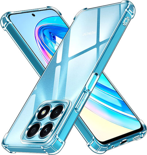 Techsuit Shockproof Clear Back Cover Σιλικόνης με Λουράκι Διάφανο (Honor X8a)