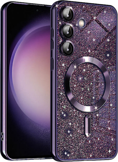 Techsuit Luxury Glitter Magsafe Samsung Galaxy S23 Fe Deep Purple