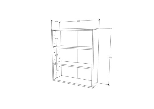 Zaria Cabinet de baie L60xA22xÎ72cm Gri