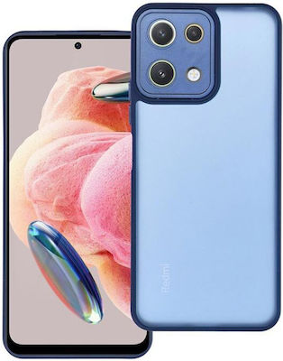 Variete Umschlag Rückseite Gehärtetes Glas / Silikon / Kunststoff Marineblau (Redmi Note 13 4G)