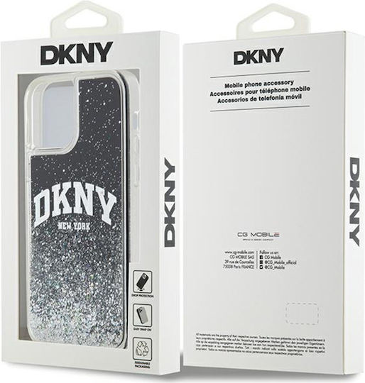DKNY Liquid Back Cover Πλαστικό / Σιλικόνης Μαύρο (iPhone 12 / 12 Pro)