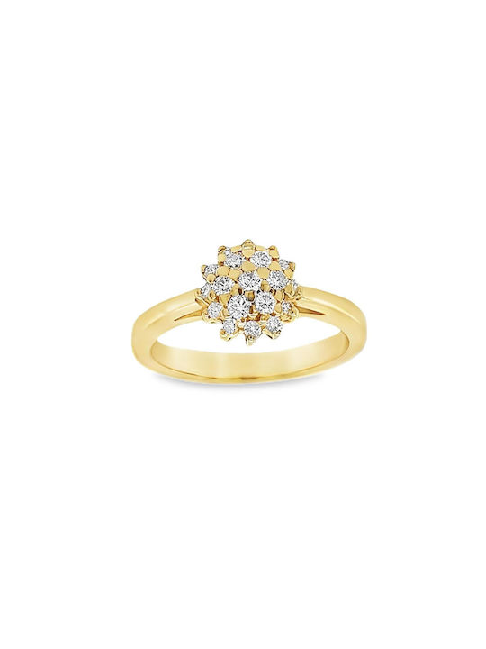 Xryseio Damen Ring mit Diamanten aus Gold 18K