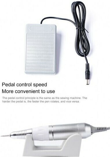 Nagelfräser Strom 65W mit Pedal mit 35000 Umdrehungen pro Minute