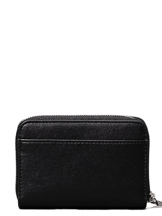 Sculpted Small Leather Women's Wallet Classic Black