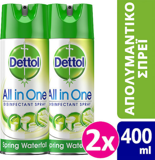 Dettol All In One Καθαριστικό Spray Γενικής Χρήσης με Απολυμαντική Δράση Spring Waterfall 400ml