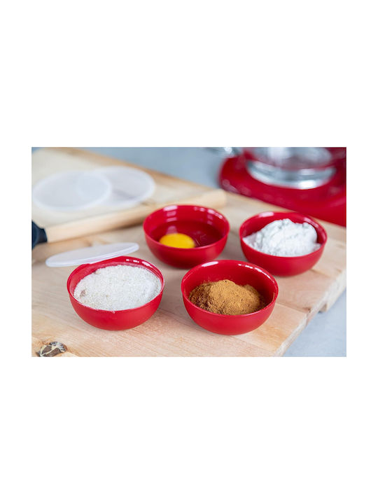 Kitchenaid Σετ Δοχεία Φαγητού Πλαστικά Κόκκινα 4τμχ