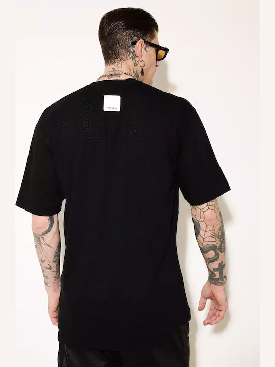 Stefan Fashion 3507 T-shirt Bărbătesc cu Mânecă Scurtă Negru