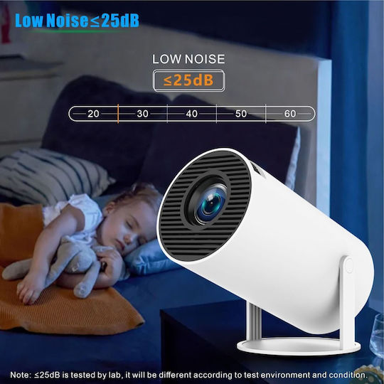 ATC H1 PRO Smart Android 10.018414 Mini Projektor LCD HD LED-Lampe mit Wi-Fi und Eingebauten Lautsprechern Weiß