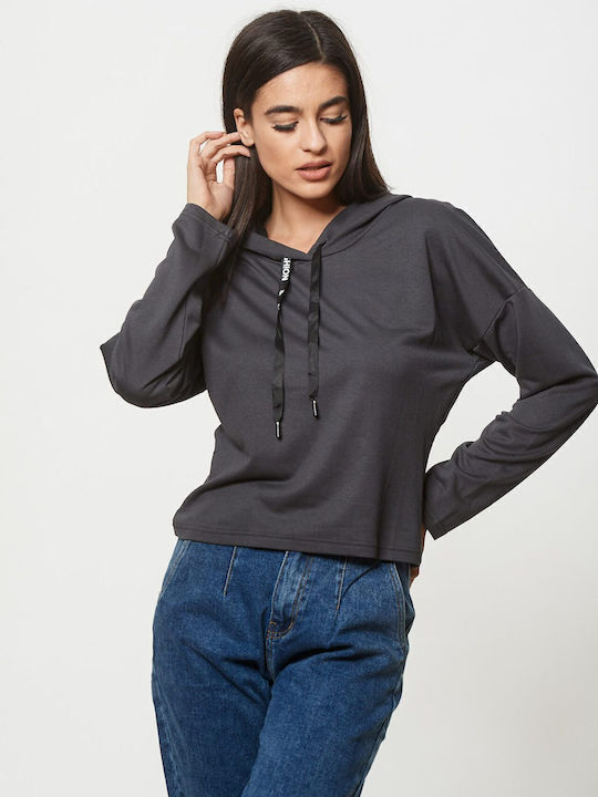 Bluza Damă Cu Glugă Negru