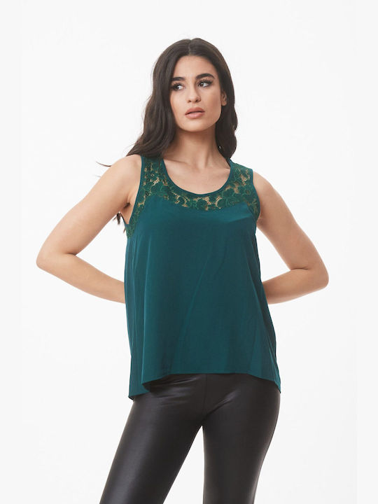 Boutique Women's Blouse Sleeveless Green