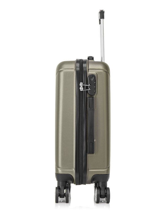 Quasar Smart Kabinenreisekoffer Hartschalen Champagne mit 4 Räder Höhe 55cm