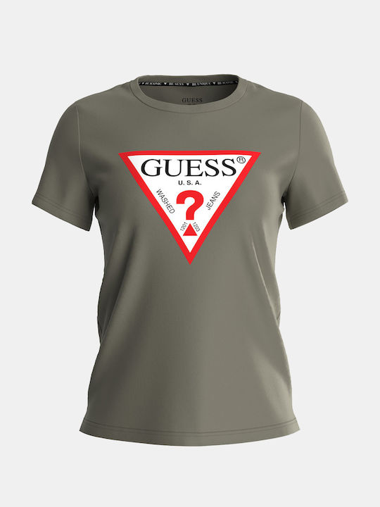 Guess Damen T-shirt Olive