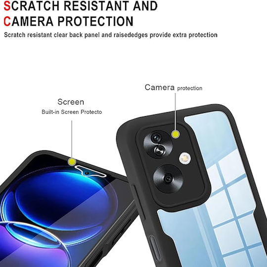 Techsuit ColorVerse Калъф Силикон С Пълно Покритие (360°) С Включено Закалено Стъкло Черен (Oppo A79 5G - Oppo)