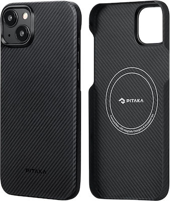 Pitaka Magez Umschlag Rückseite 0.95mm Schwarz (iPhone 15)