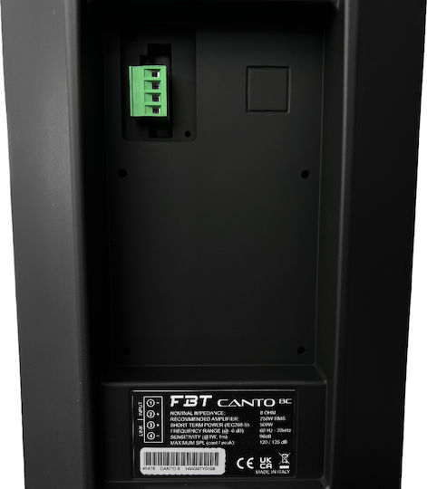 FBT Canto8c B Παθητικό Επιτοίχιο Ηχείο 250W (Τεμάχιο) 24x24x24εκ. Μαύρο