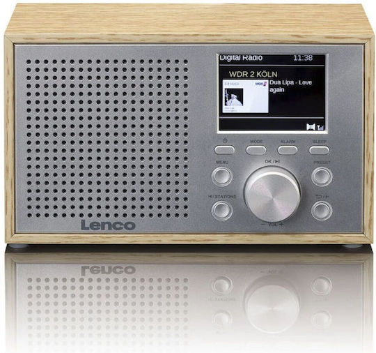 Lenco DAR-017 Επιτραπέζιο Ραδιόφωνο Ρεύματος DAB+ με Bluetooth Ασημί