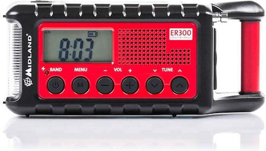 Midland ER300 Emergency Φορητό Ραδιόφωνο Μπαταρίας Μαύρο