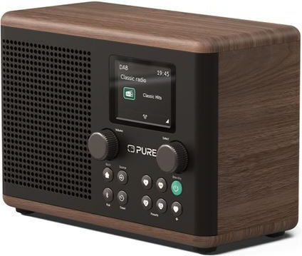 Pure Classic H4 Tabletop Radio DAB+ with Bluetooth Mαύρο / Kαρυδιά