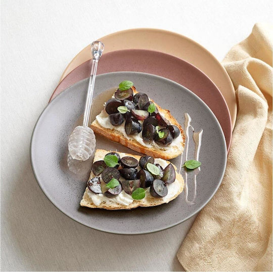 Ready Serving Platter Rectangular made of Porcelain Brown 37x13cm