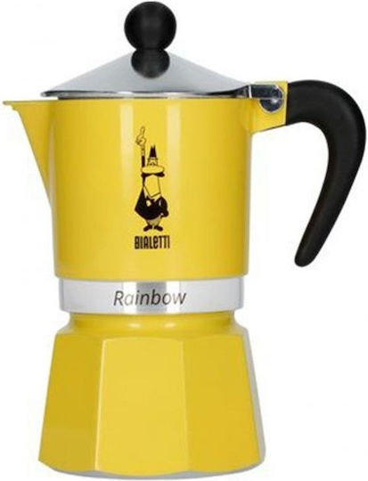 Bialetti Rainbow 3tz Мокро кафе 3 Cups Жълт