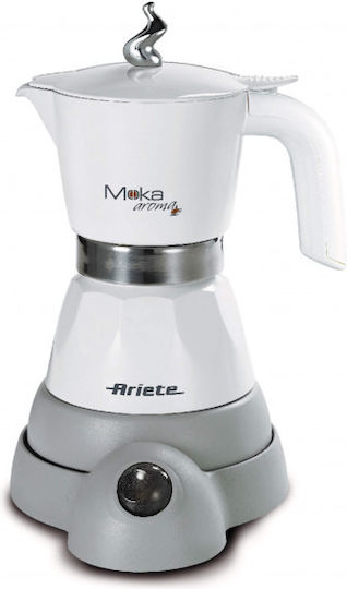 Ariete Electric Stovetop Espresso Pot for 2Cups 400W White