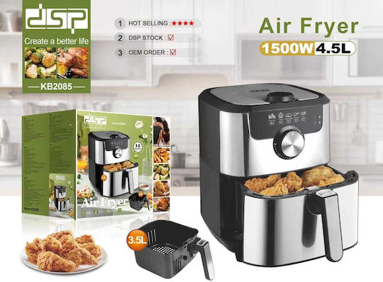 DSP KB2085 Air Fryer 4.5lt Ασημί