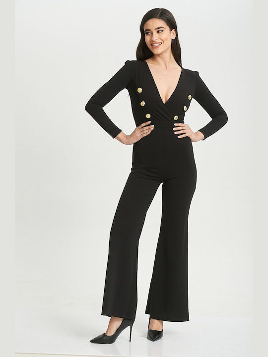 Ths-Fashion Women's One-piece Suit BLACK