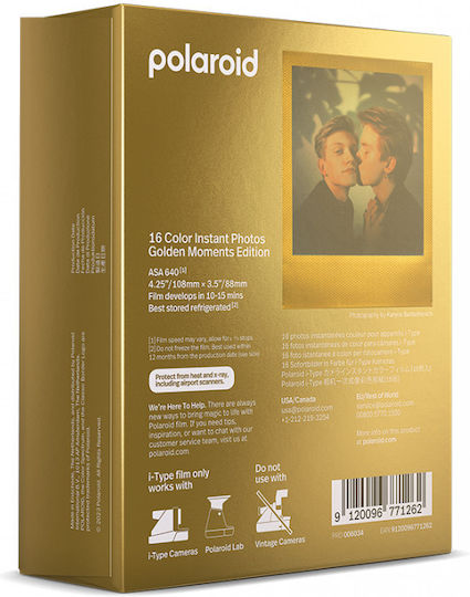 Polaroid Color i-Type Instant Film (16 Exposures) Golden Moments Edition