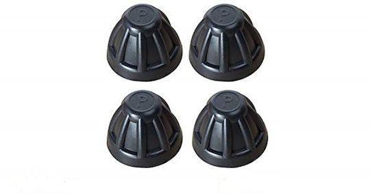 Pangea Audio Large Sorbothane Set von 4 Stück Schwarz