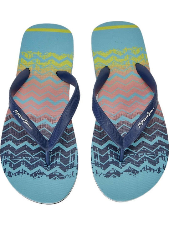 Asek Herren Flip Flops Blau