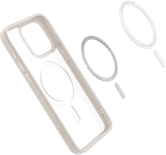 Spigen Ultra Hybrid MagFit Back Cover Πλαστικό 2mm Μπεζ (iPhone 15 Pro Max)