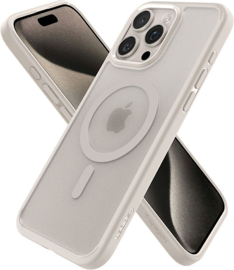 Spigen Ultra Hybrid MagFit Back Cover Πλαστικό 2mm Μπεζ (iPhone 15 Pro Max)