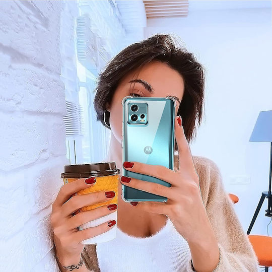 Techsuit Techsuit Задна корица Силикон с Каишка Прозрачен (Moto G72)