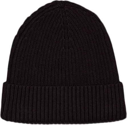Beanie Ανδρικός Σκούφος με Rib Πλέξη σε Μαύρο χρώμα