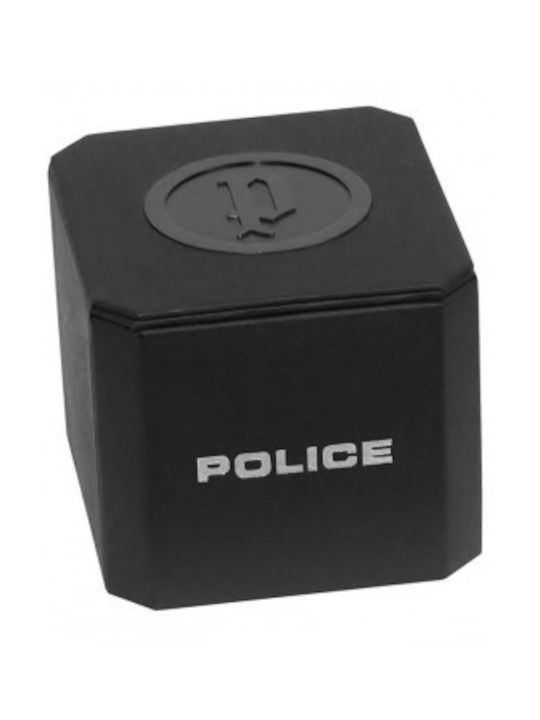 Police Pace Uhr Batterie mit Braun Lederarmband