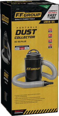 F.F. Group DC 50 PLUS Ash Vacuum 1200W with 50lt Waste Container