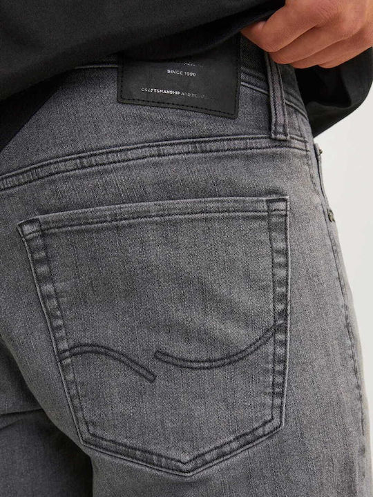 Glenn Men's Jeans Pants Elastic with Slim Fit Grey