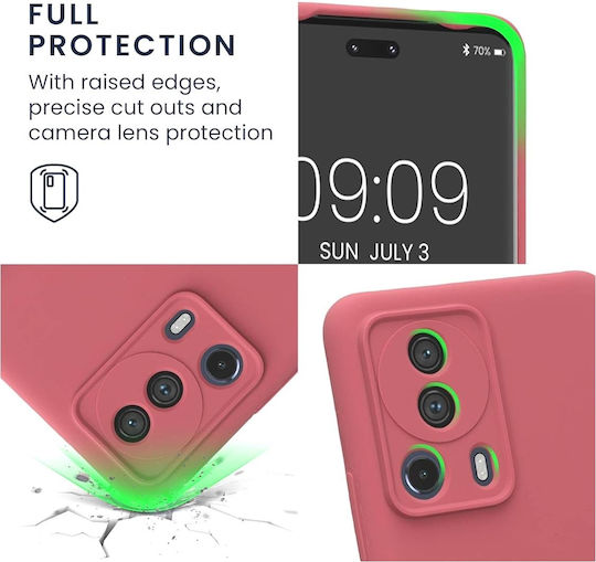 KWmobile Camera Frame Rubberized Back Cover Silicone Pink (Xiaomi 13 Lite)