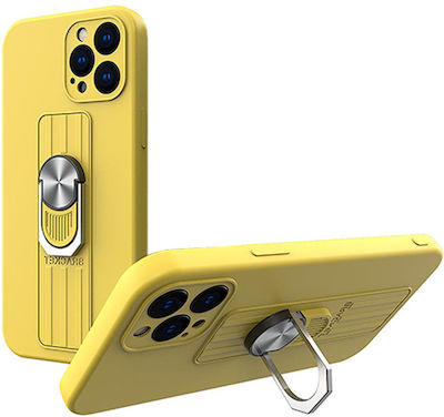 Hurtel Ring Silicone Back Cover Yellow (iPhone 11 Pro)