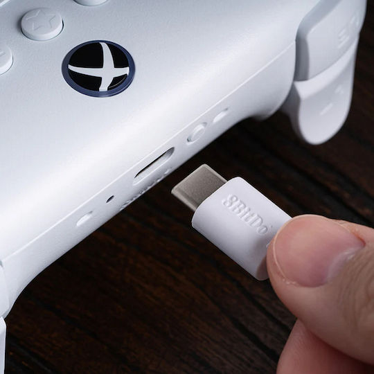 8Bitdo Ultimate With Charging Dock Ασύρματο & Ενσύρματο Gamepad για Android / PC / Xbox Series / iOS Λευκό