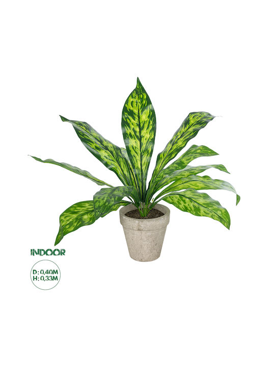 Globostar Artificial Garden Spathiphyllum Potted Plant Decorative Plant Spathiphyllum F40 X H33cm GloboStar