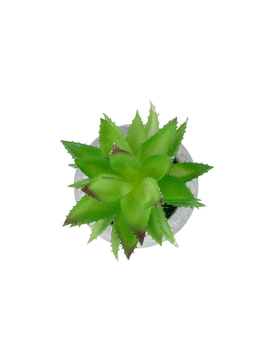 Globostar Artificial Garden Succulent Aloe Potted Plant 21037 Decorative Plant Aloe F10 X H15cm