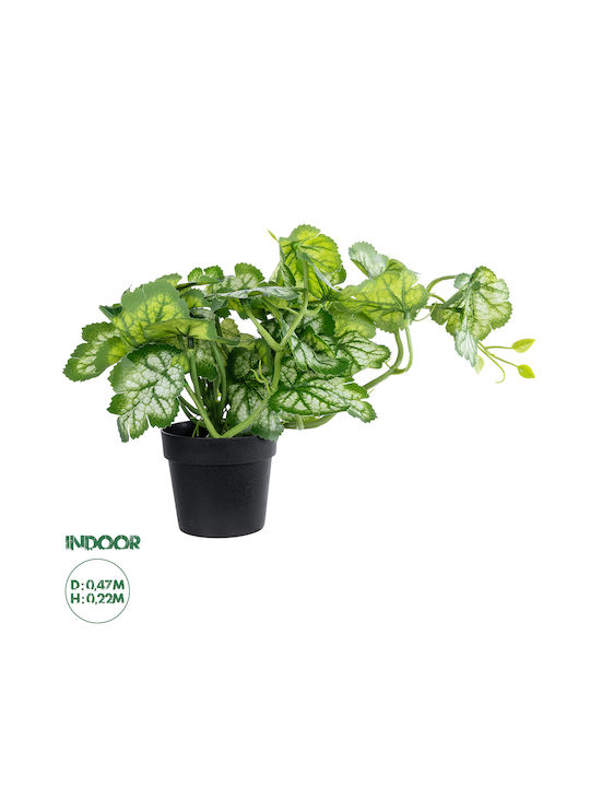 Globostar Künstliche Garten-Begonienpflanze 20958 Dekorative Begonienpflanze Φ47 X H22cm