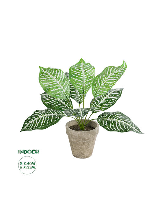 Globostar Artificial Garden Zebra Potted Plant 20898 Decorative Zebra Plant Φ40 X H33cm