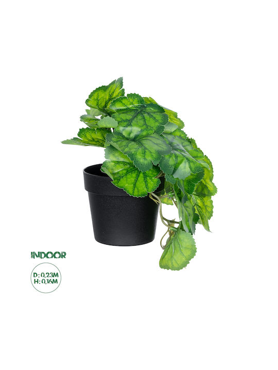 Plantă decorativă artificială Begonia verde din grădină Globostar 20949 Plantă decorativă Begonia verde D23 X H16cm