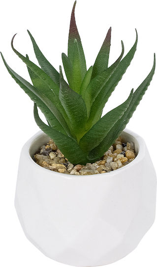 Globostar Artificial Garden Succulent Aloe Potted Plant 20993 Διακοσμητικό Φυτό Αλόη Φ8 X Υ12cm